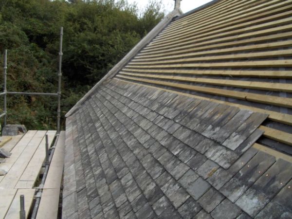 Slating in progress