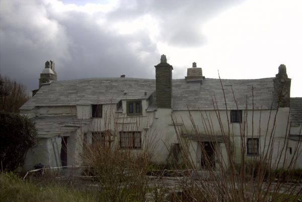 Repaired roof, front elevation; following its original lines